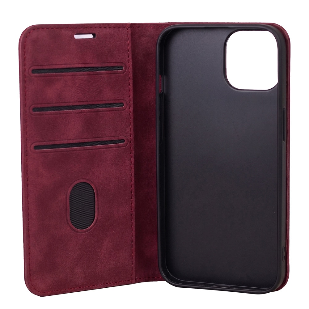 Smart Suede-etui til iPhone 17/18 Pro Max – Rødbrun / Pungetui / Flip-etui