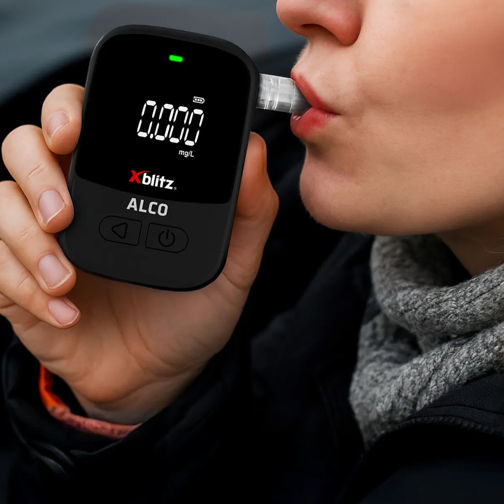 Xblitz ALCO alkometer / promillemåler / alkoholtester med hukommelse til 99 målinger