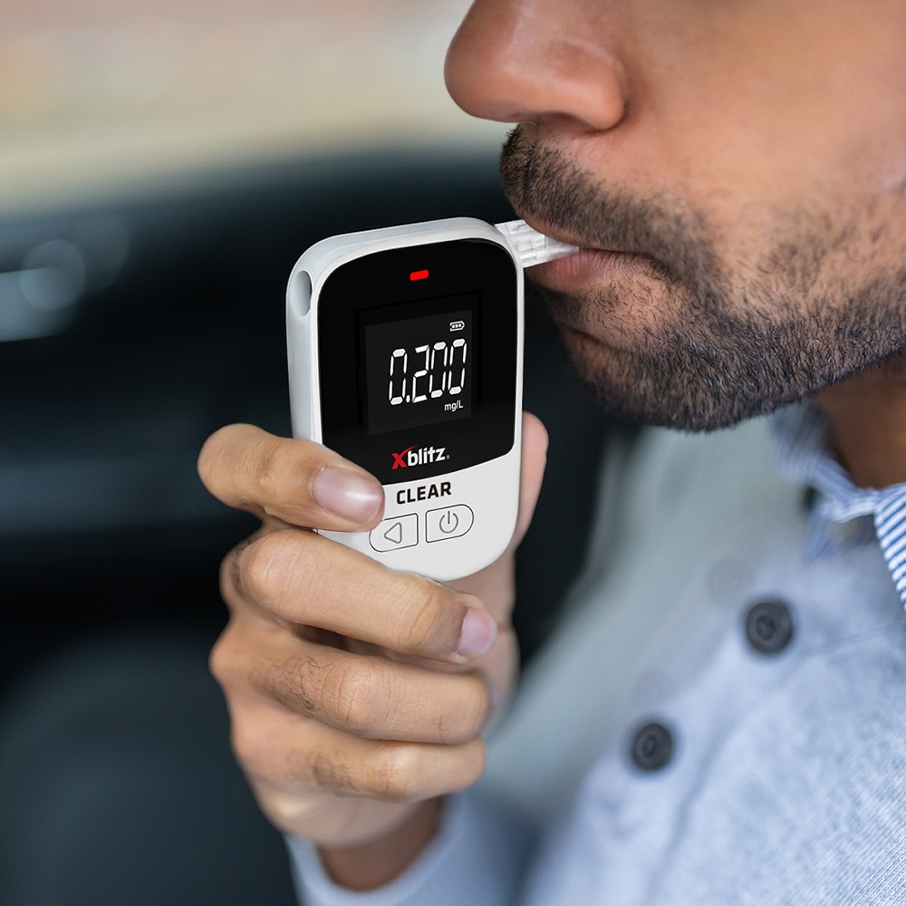 Xblitz Clear alkometer / promillemåler / alkoholtester med hukommelse til 99 målinger
