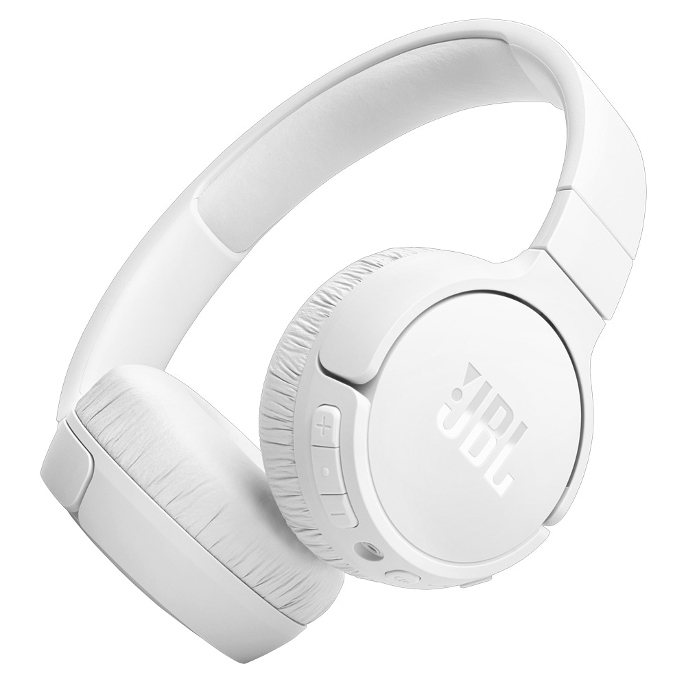 JBL Tune 670NC trådløse hovedtelefoner / on-ear med adaptiv ANC og Bluetooth 5.3 – Hvid