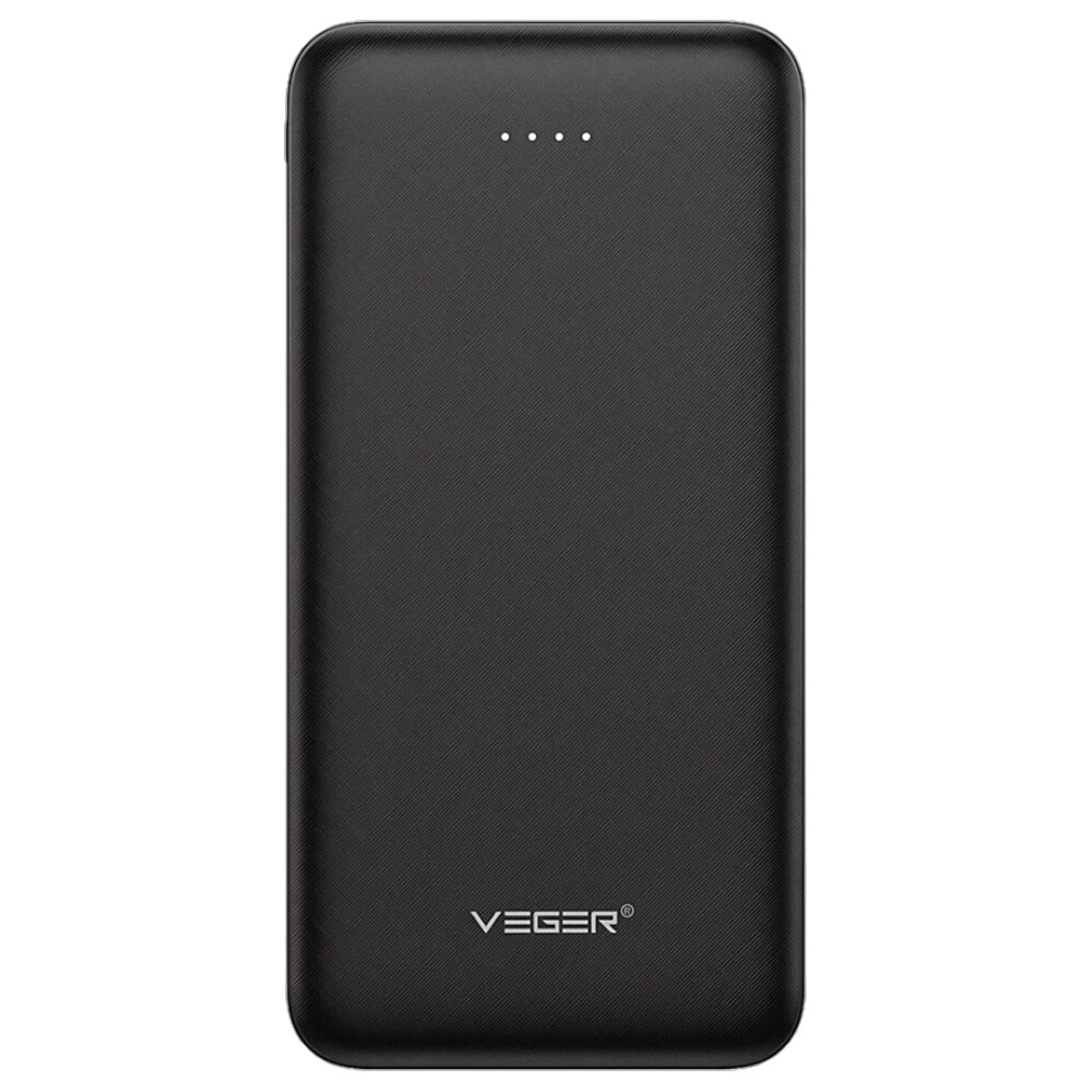 Veger A10 W1065 powerbank 10.000 mAh / eksternt batteri med 2 USB-A-udgange – Sort