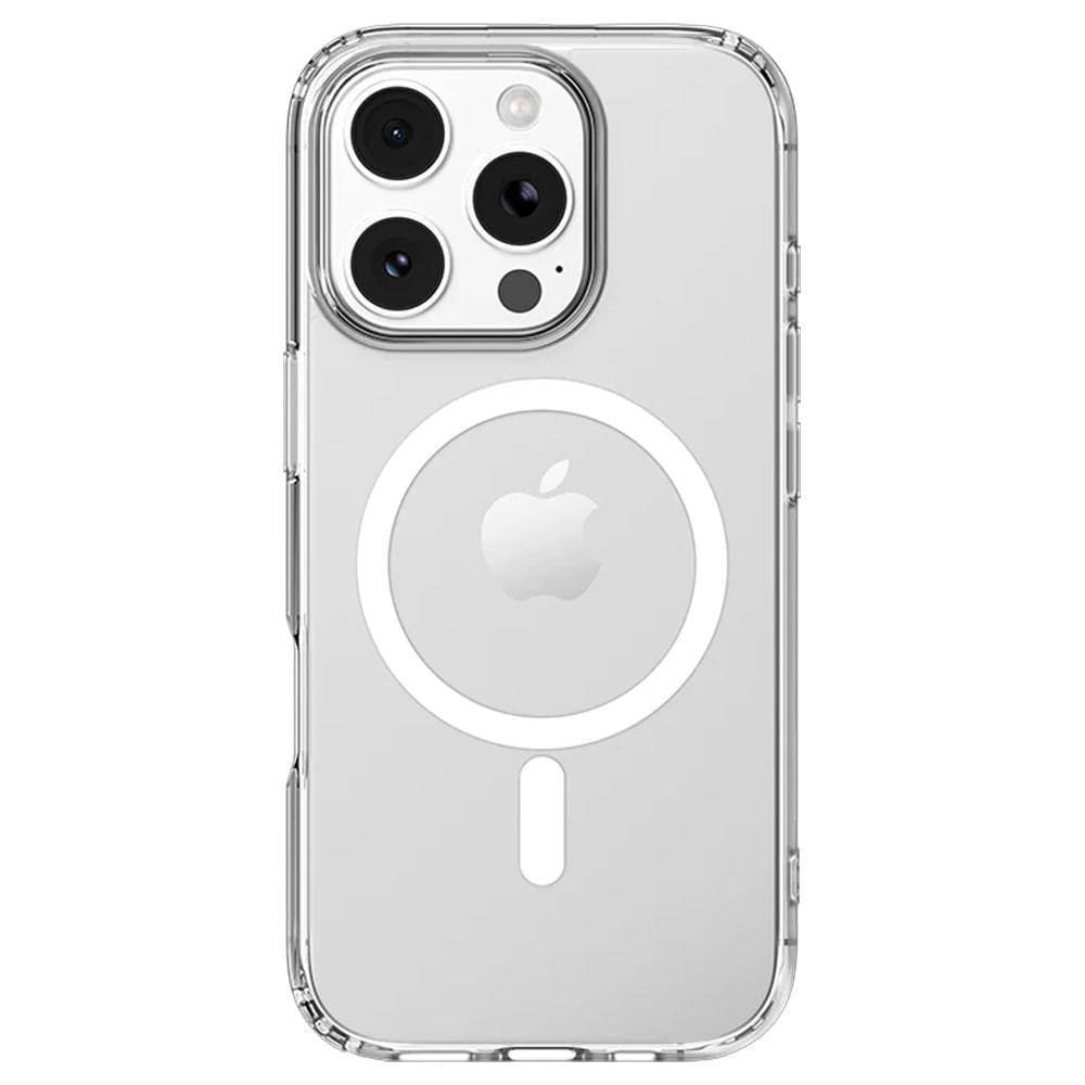 Mutural Ice MagSafe-cover til iPhone 16 Pro Max / gennemsigtigt mobilcover med magnetring – Klar