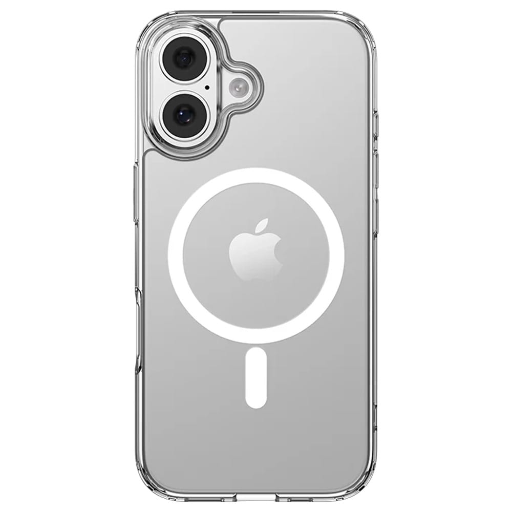 Mutural Ice MagSafe-cover til iPhone 17 / gennemsigtigt mobilcover med magnetring – Klar