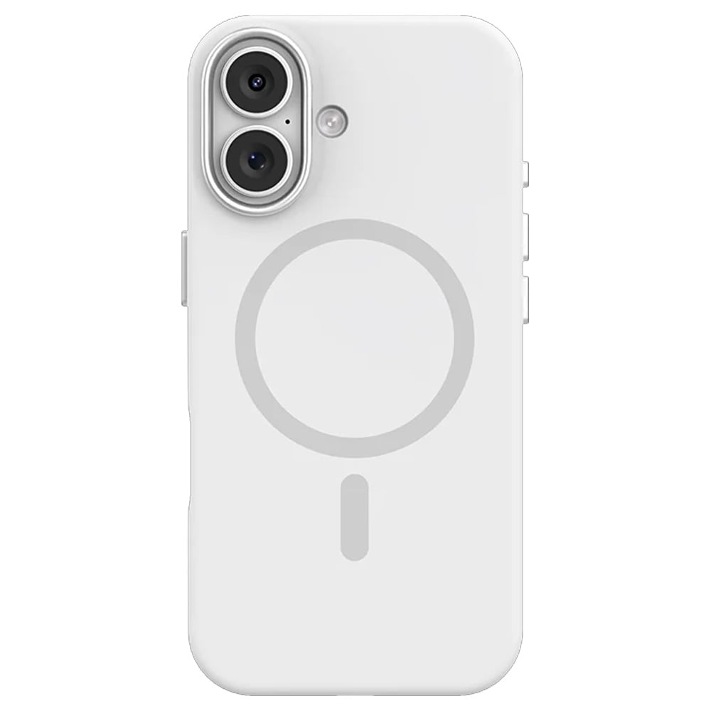 Mutural Pure MagSafe-cover til iPhone 17 / mobilcover i silikone med magnetring – Hvid