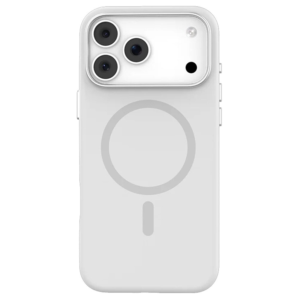 Mutural Pure MagSafe-cover til iPhone 17 Pro Max / mobilcover i silikone med magnetring – Hvid
