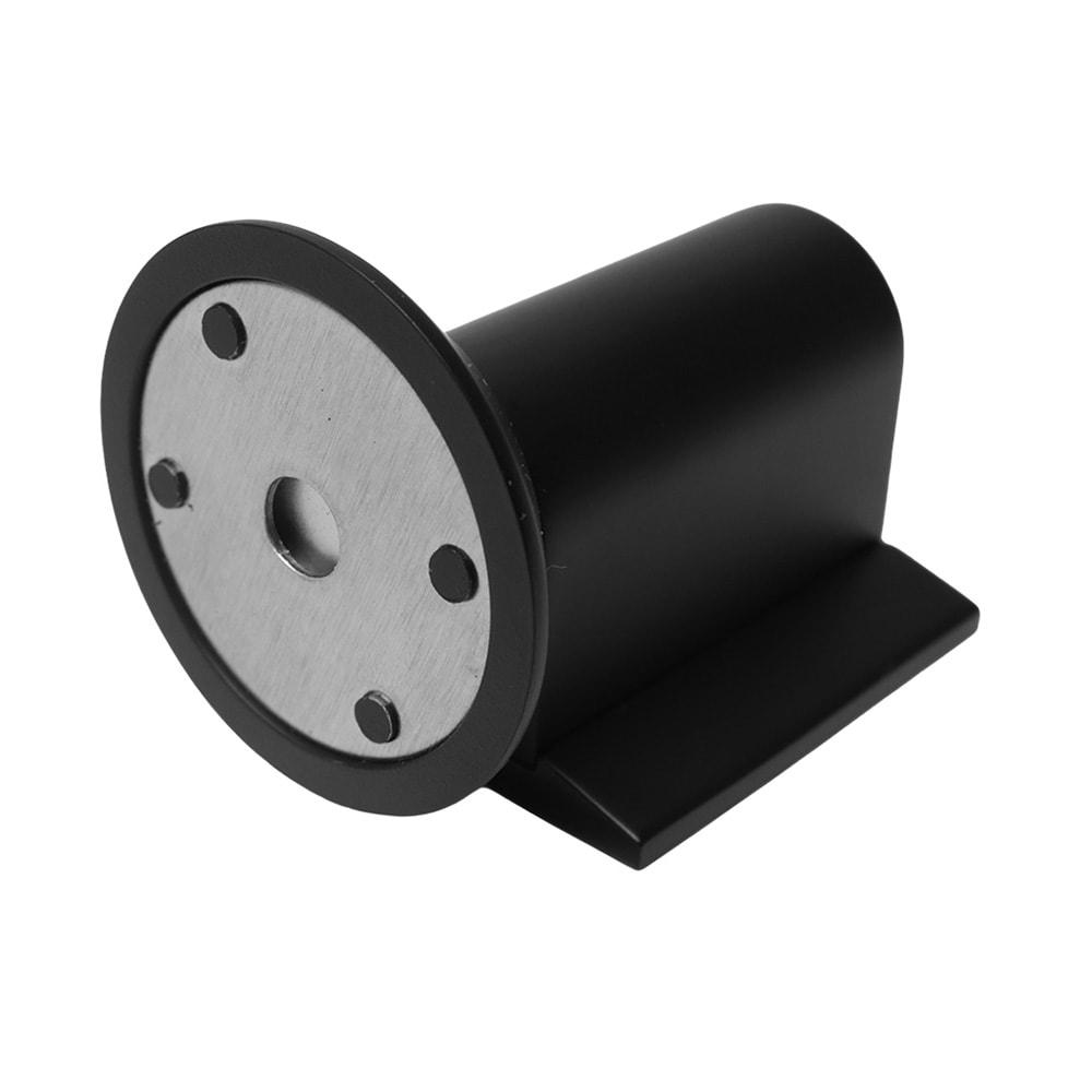 Magnetisk dørstopper / dørholder med tape eller skruemontering – Sort