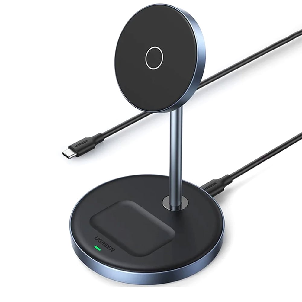 Ugreen CD317 2-i-1 trådløs opladningsholder 20 W 1,67 A / Magnetisk Qi-holder / 2-i-1 iPhone-oplader