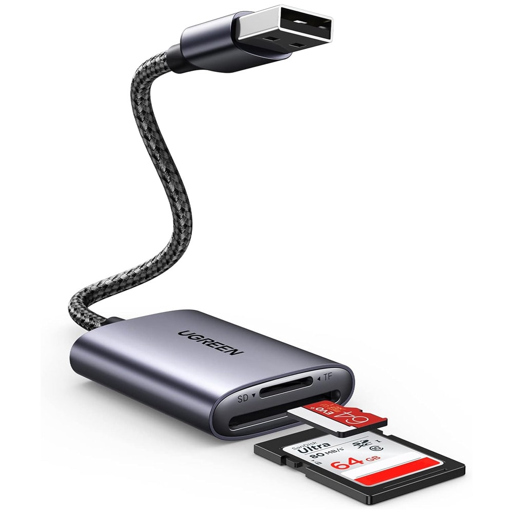 Ugreen CM401 USB-C SD- og microSD-kortlæser / USB-C-hukommelseskortlæser / SD-kortadapter