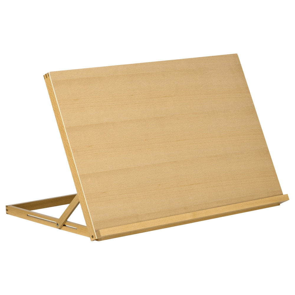 Vinsetto sammenklappeligt bordstativ 75,8 x 51 cm / Justerbart bordstativ / Tegnebord i bøgetræ