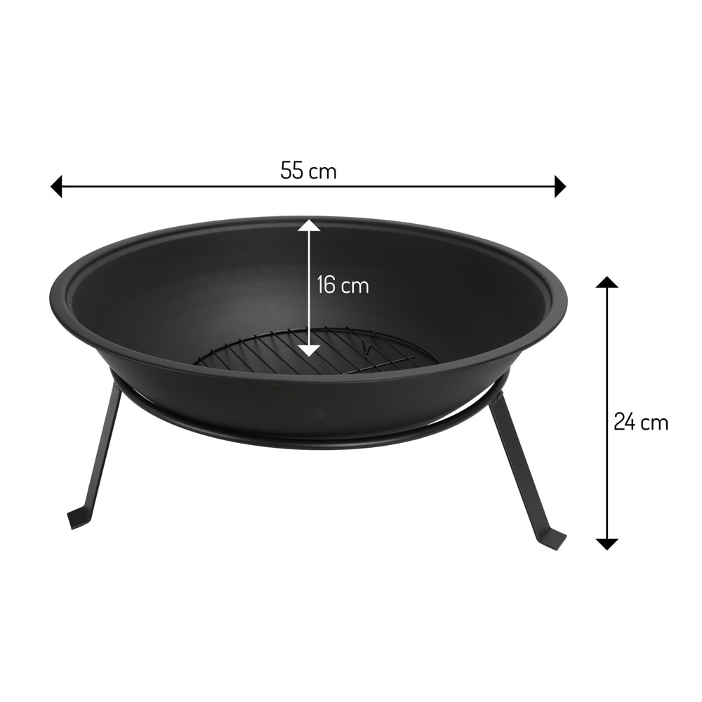 Adler Havestue 55 cm / Ildskål med rist / Ildskål til udendørs brug