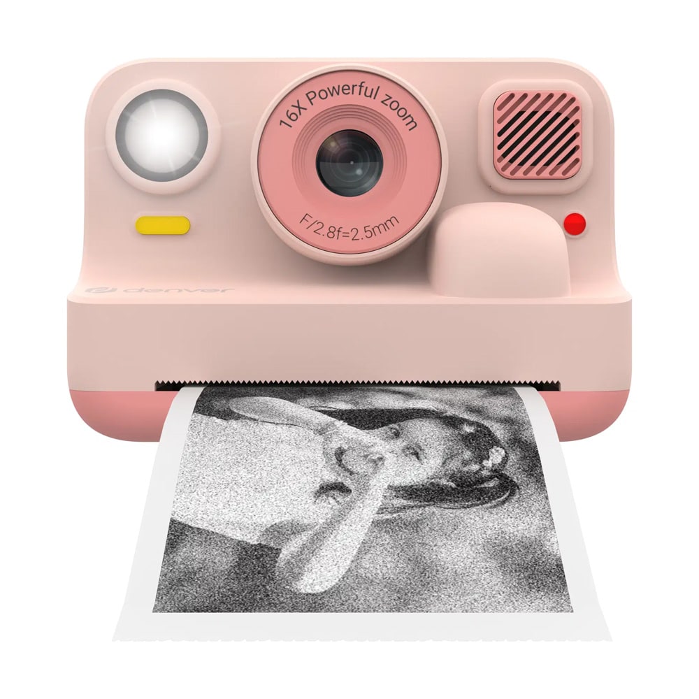 Denver-børnekamera med direkte udskrivning – Lyserød / 48 MP digitalkamera / Full HD-kamera med fotoprinter