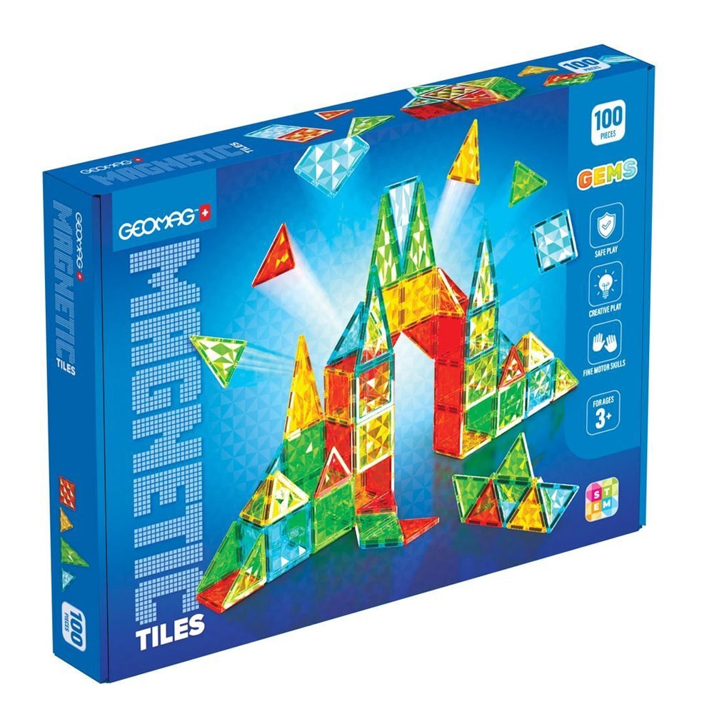 Geomag Gems magnetisk byggesæt med 100 dele / Magnetisk byggesæt / Magnetiske byggeplader