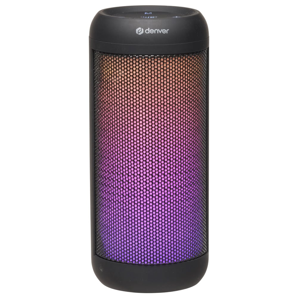 Denver BTL-63 Bluetooth-højttaler med LED / Bærbar højttaler / TWS-højttaler med lyseffekter