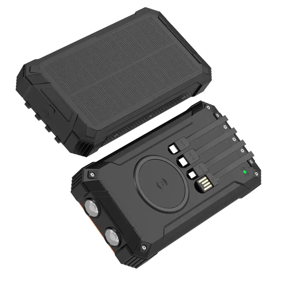 Denver PSC-20012 Powerbank 20000mAh med solcelleopladning / Solcelle-powerbank / Eksternt batteri