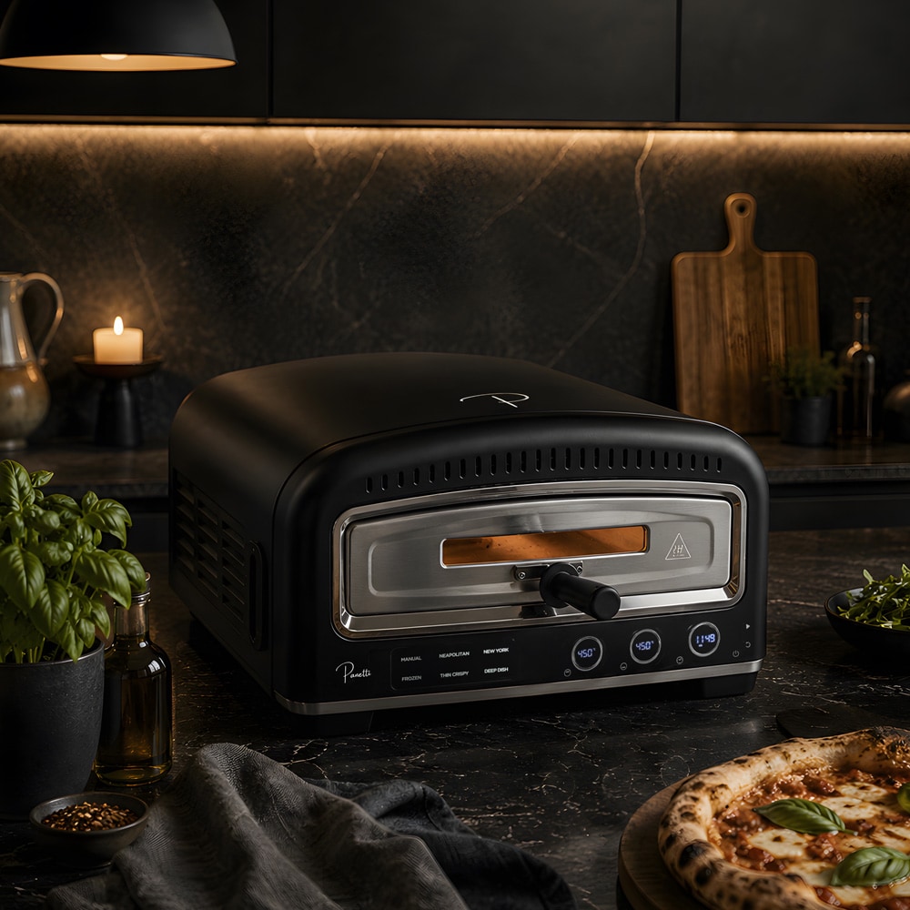 Panetti Pizzetta Pro elektrisk pizzaovn / Pizzaovn med roterende sten / Infrarød pizzaovn