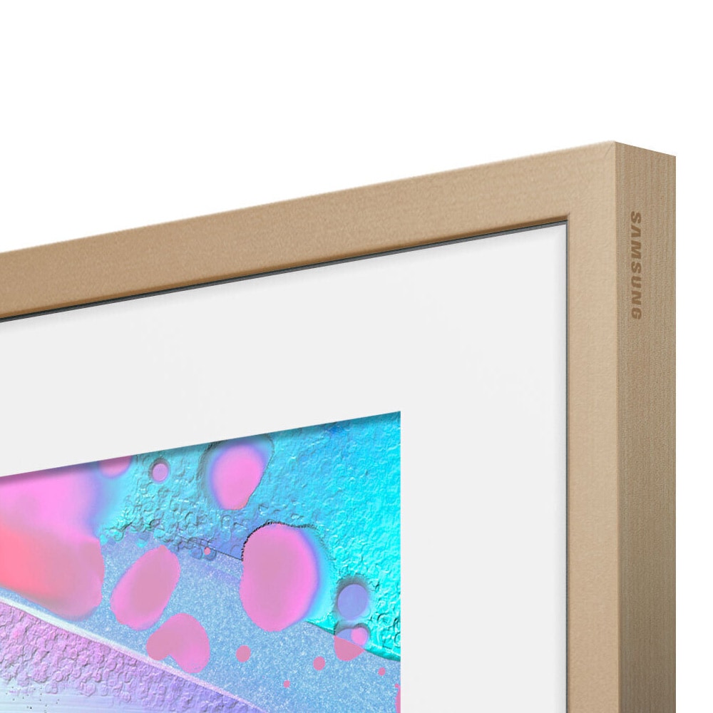 Samsung 75" ramme til The Frame – Lys brun / Beige træ / Dekorativ ramme / Magnetisk tv-ramme