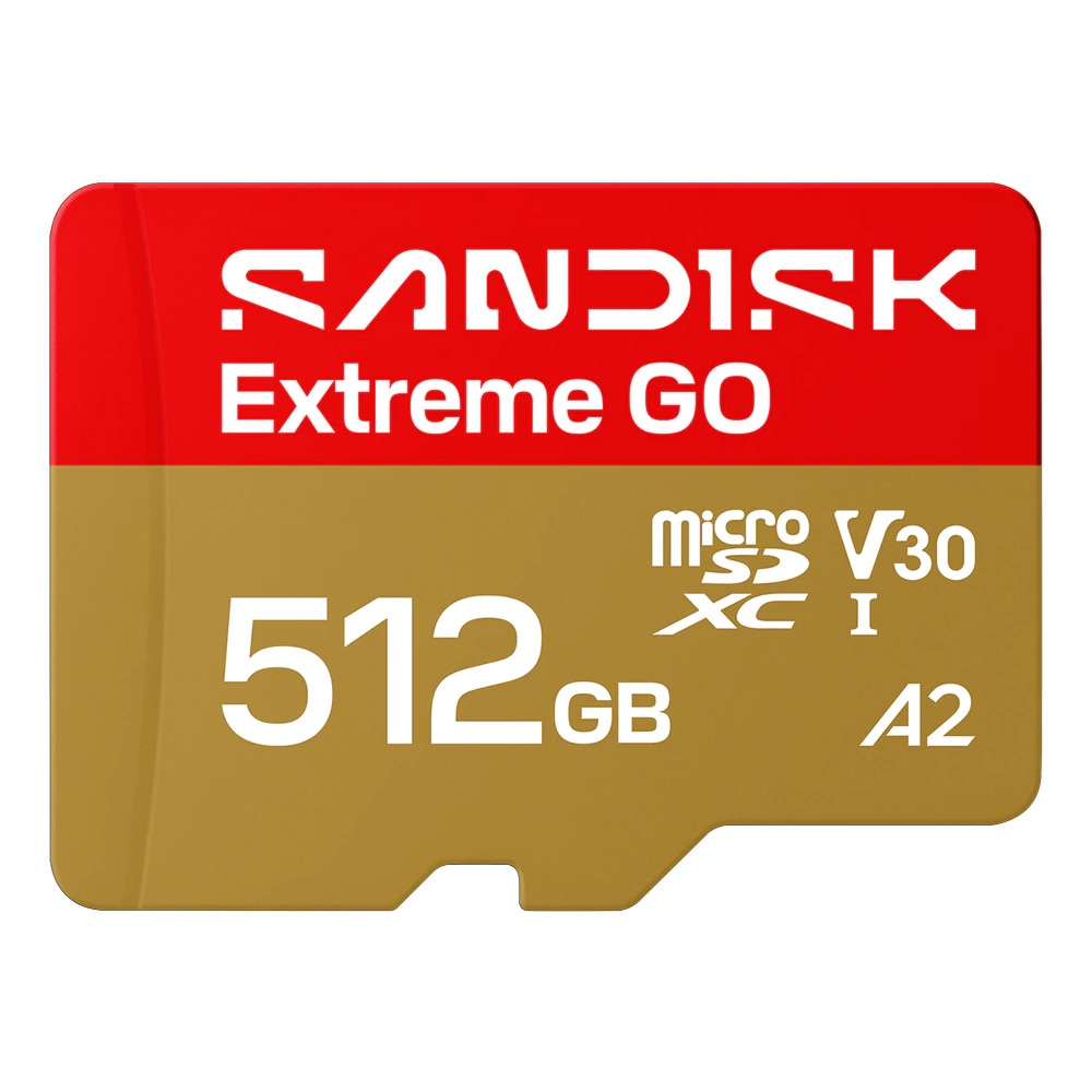 SanDisk Extreme GO microSD UHS-I 512 GB / microSDXC-hukommelseskort / Hukommelseskort til 4K og 5K