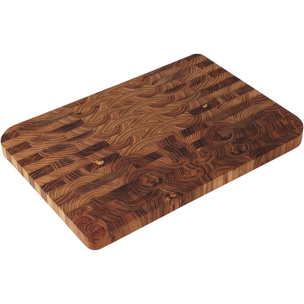 Skærebræt i teak 40x28x2 cm / Serveringsbræt i træ / Skære- og serveringsbræt til køkkenet