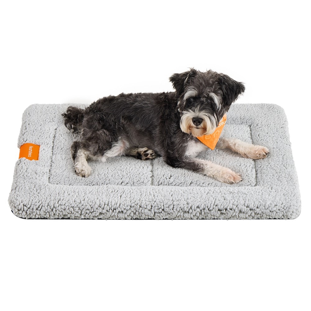 Selvopvarmende tæppe til hunde og katte, 75 x 50 cm – Lysegrå / Varmetæppe til kæledyr / Hundemåtte
