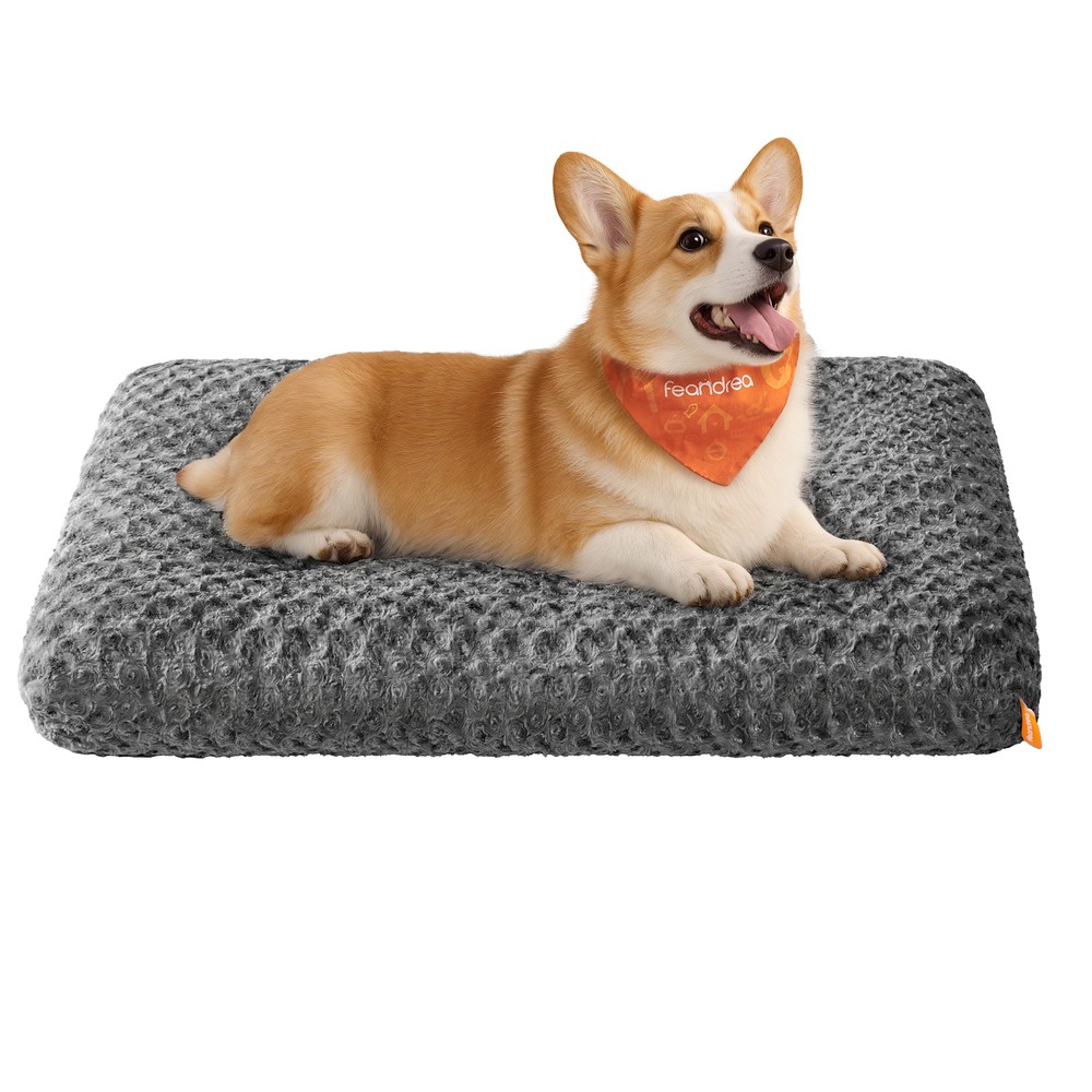 Product Image for Plys-hundeseng 95 x 60 cm / Vaskbar hundemadras til hundebur / Hundepude med skridsikker underside