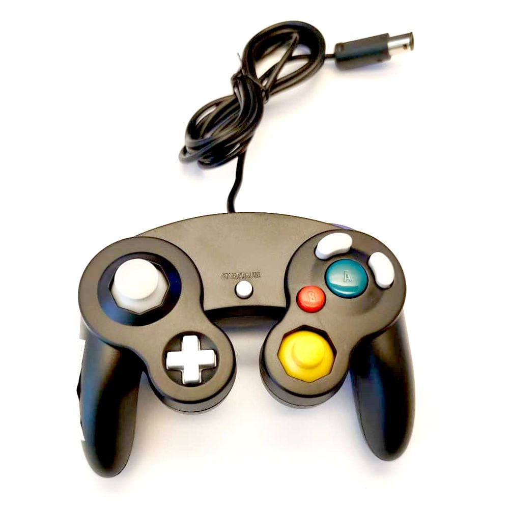 Wii- og Gamecube-kompatibel håndkontrol med vibrationer