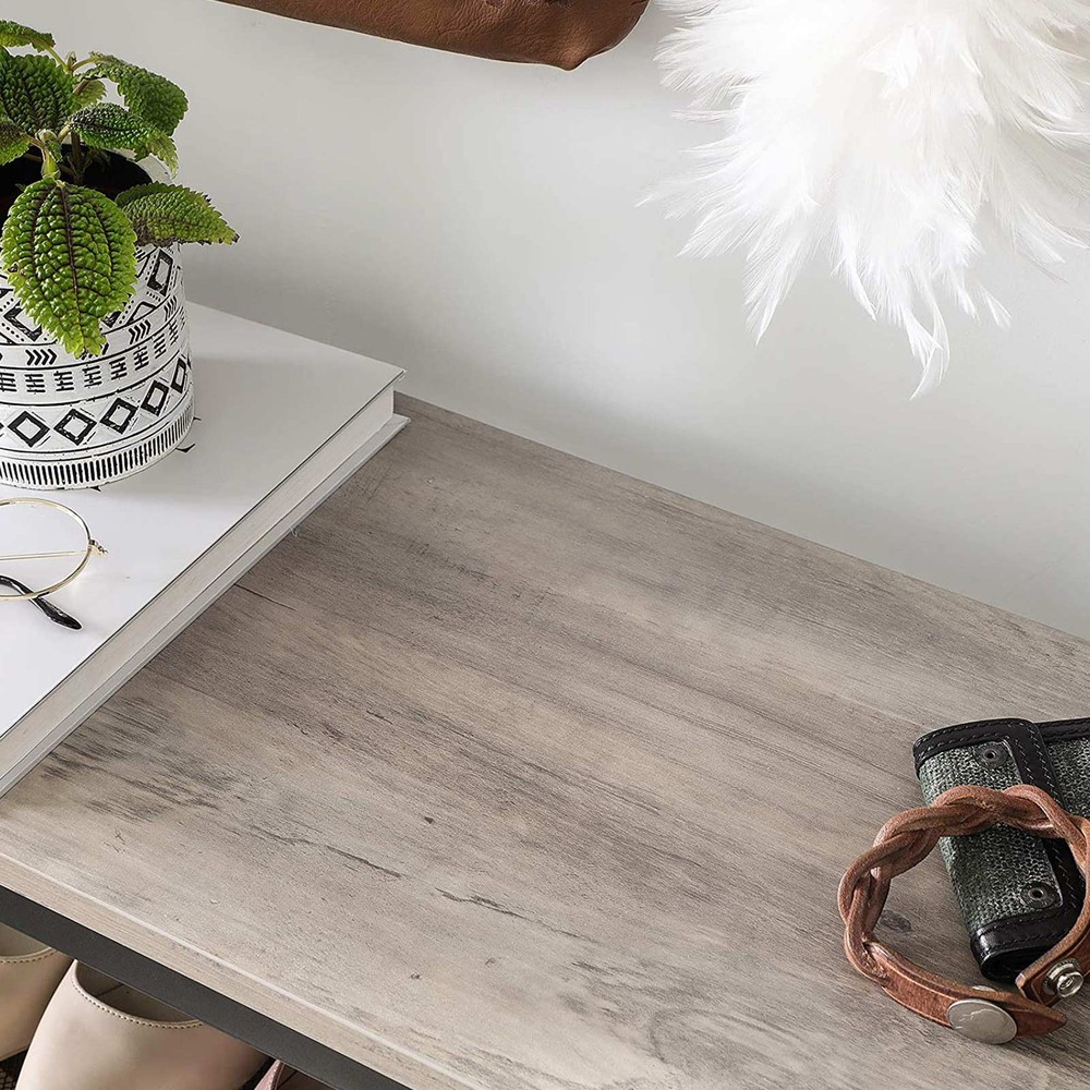 Skohylde i industristil med 4 netrum, 100 cm – Gråbeige/Svart / Skohylde / Skoopbevaring