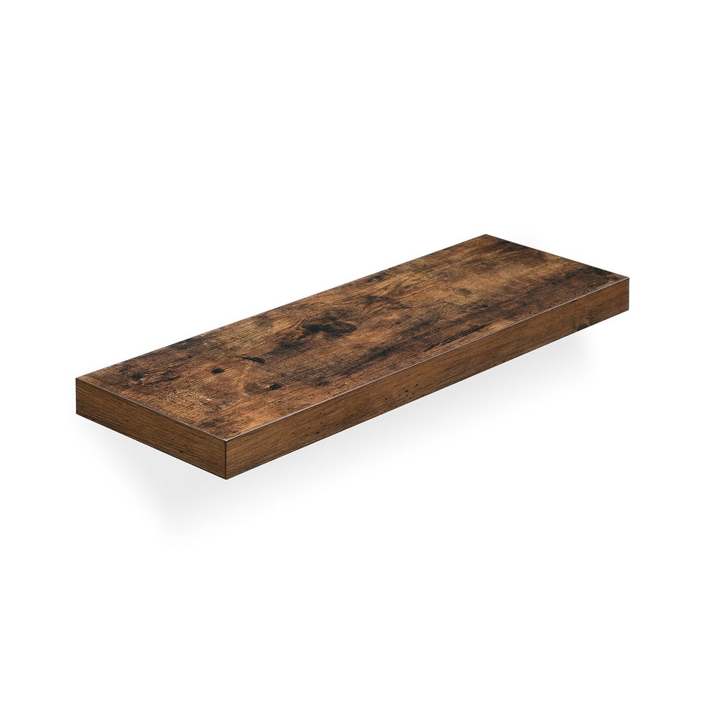 Hængende væghylde 60x20 cm – Rustik brun / Flydende hylde / Dekorationshylde