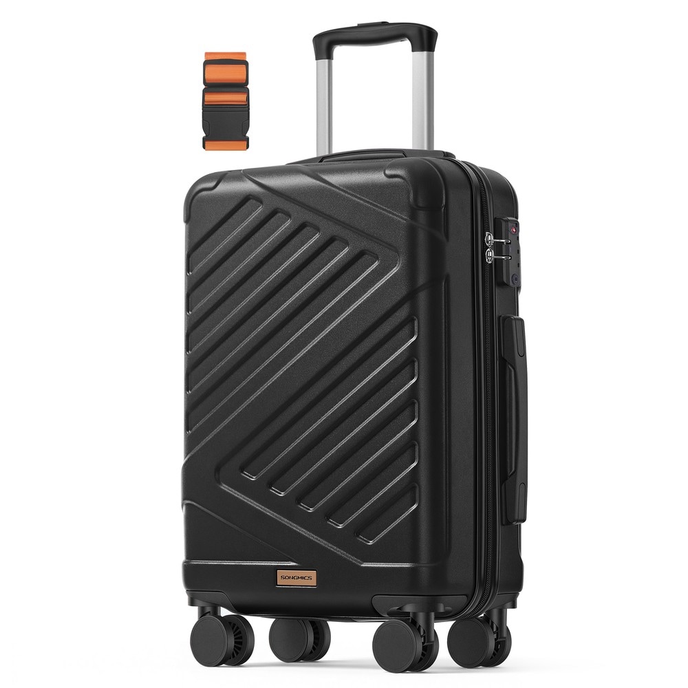 Rejsetaske med hård skal og TSA-lås, 55 cm – Svart / Håndbagagetaske / Rejsetaske med hjul