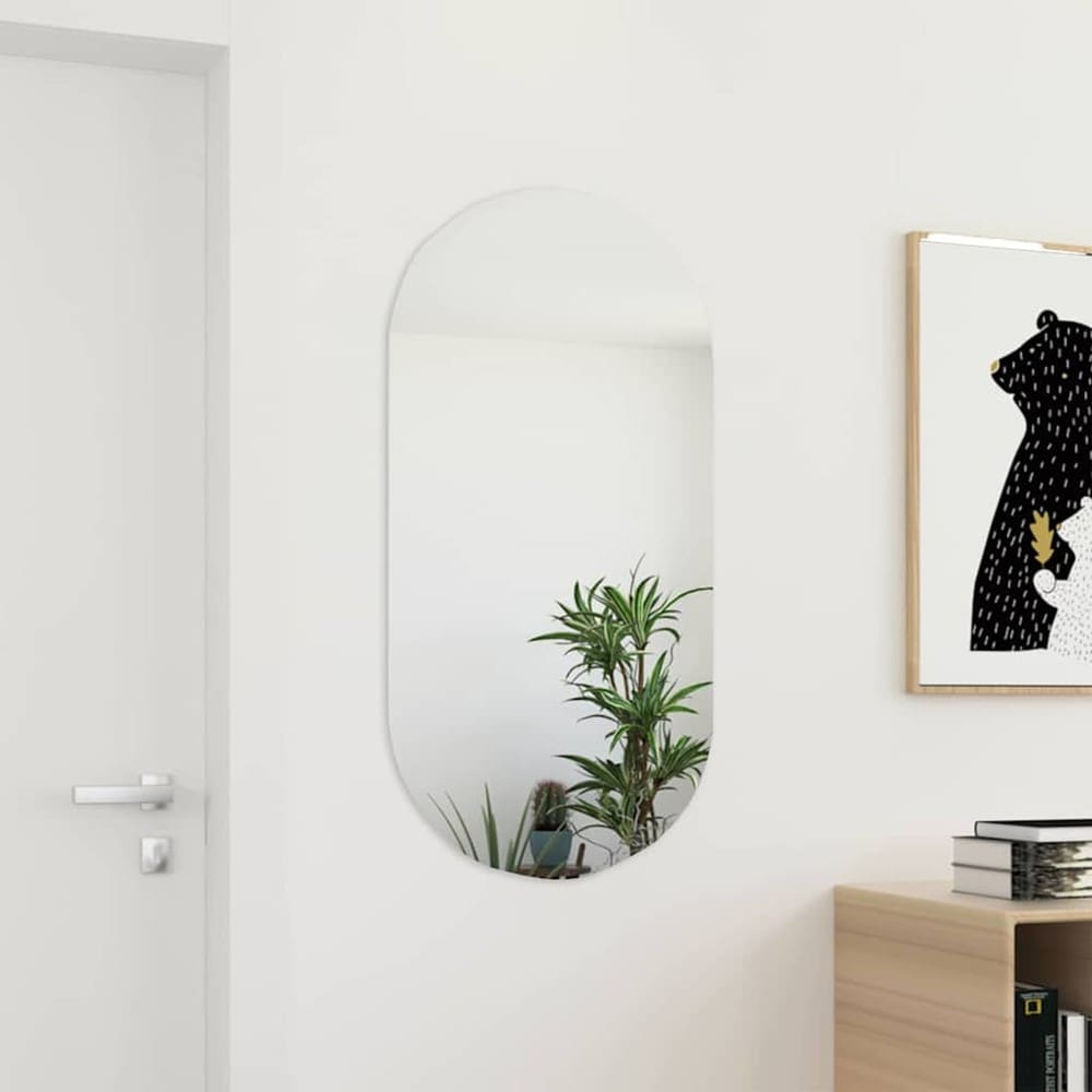 Ovalt spejl 100×50 cm / rammeløst vægspejl