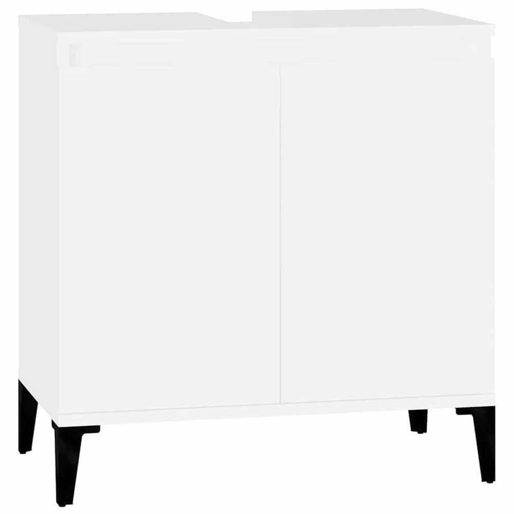 Håndvaskskab 58×33×60 cm / badeværelsesskab / skab til håndvask – Hvid