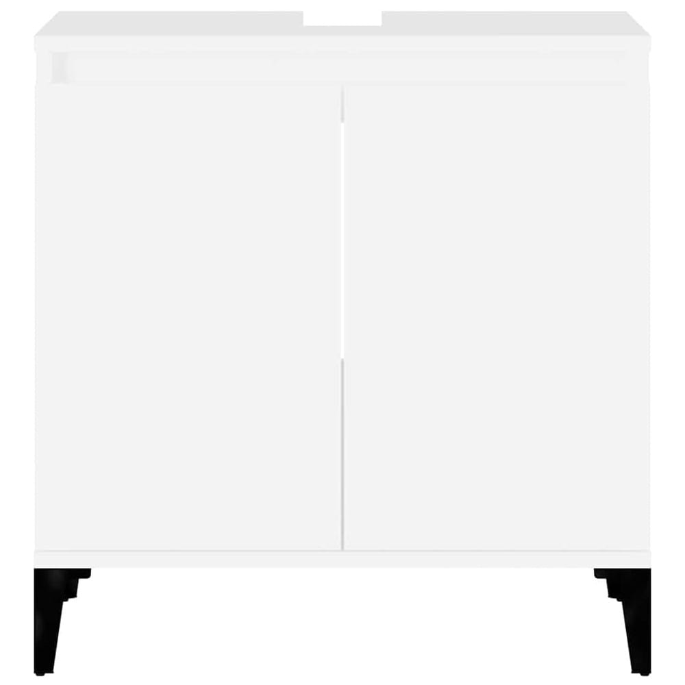 Håndvaskskab 58×33×60 cm / badeværelsesskab / skab til håndvask – Hvid