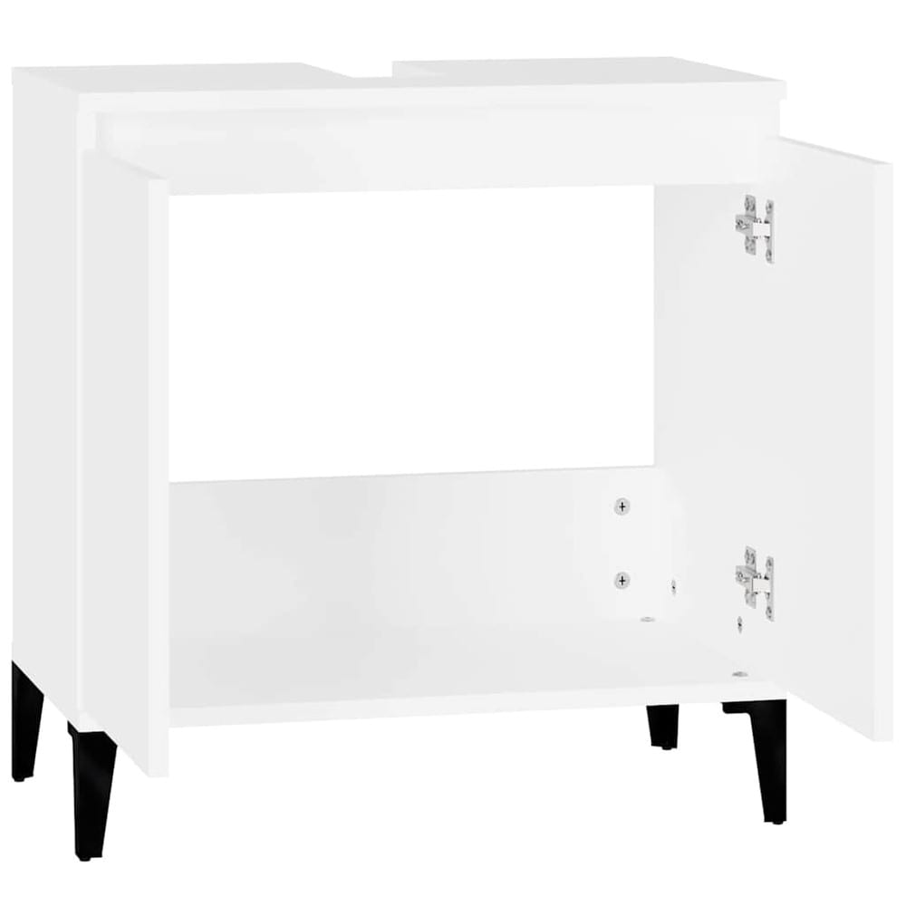 Håndvaskskab 58×33×60 cm / badeværelsesskab / skab til håndvask – Hvid