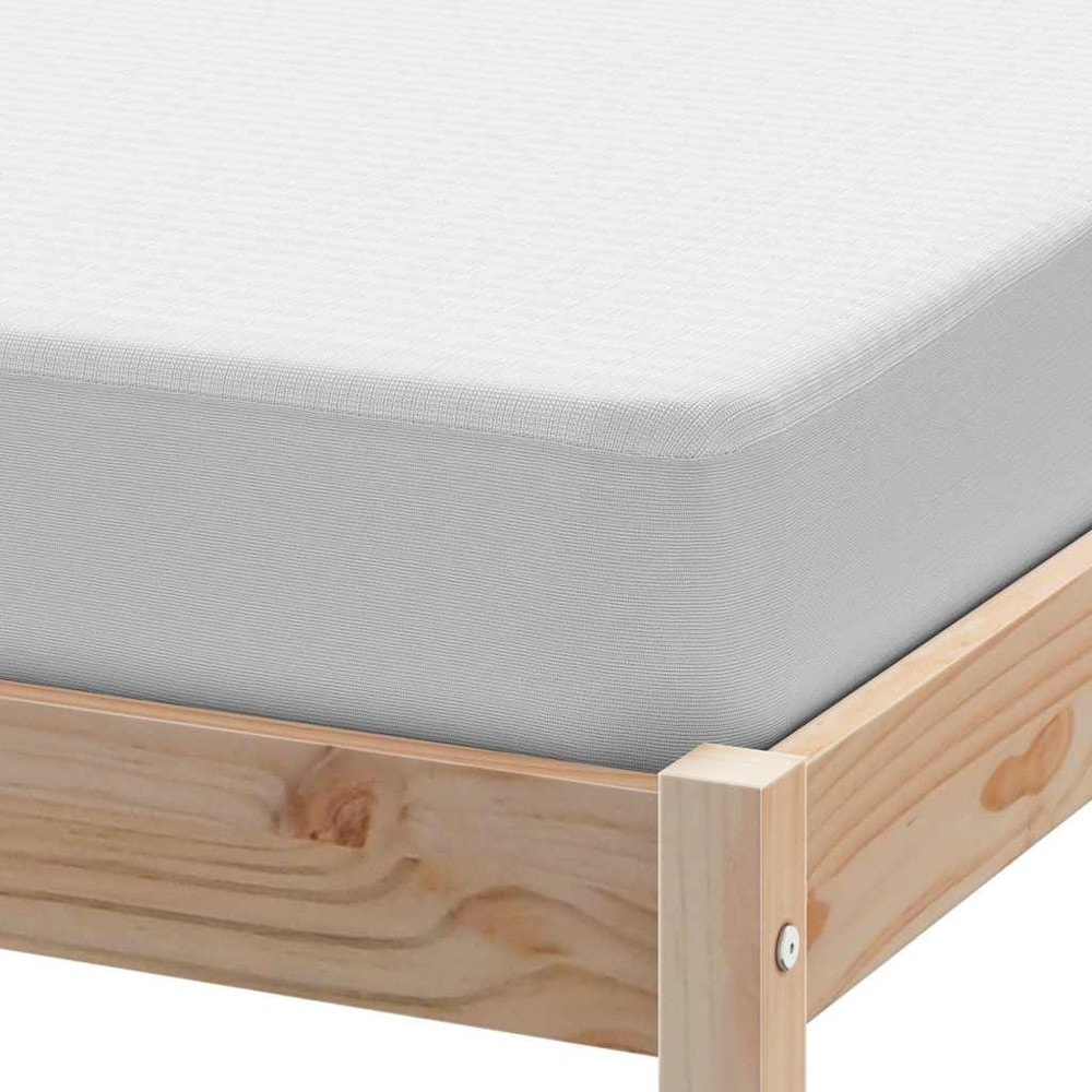 Vandtæt madrasbeskytter 80×200 cm / madrasovertræk med elastisk kant – Hvid
