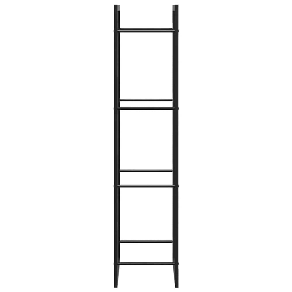 Brændestativ 50×28×132 cm / brændeopbevaring i stål / brændeholder – Mat sort