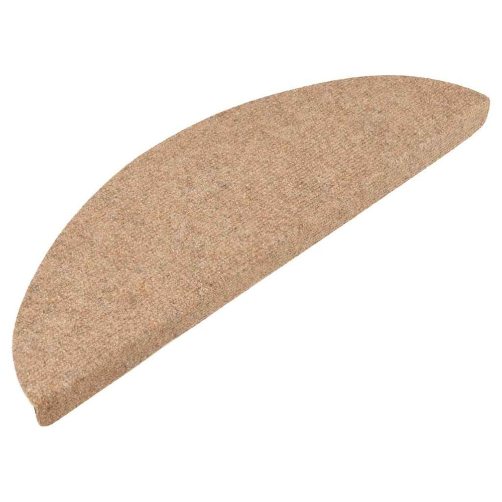 15 stk. trappemåtter 56×17×3 cm / selvklæbende måtter til trappetrin i nålefilt – Beige
