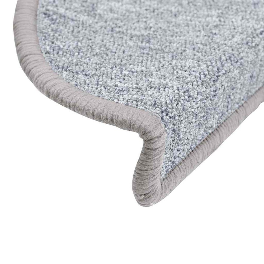 15 stk. halvrunde trappemåtter 56×17×3 cm / trappemåtter i tuftet polypropylen – Lysegrå