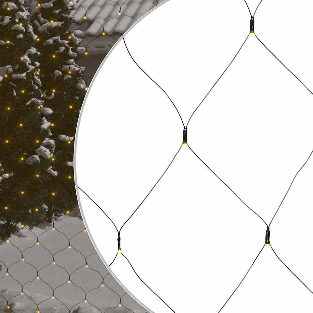 Lysnet 4×4 m / julebelysning med 544 LED og 8 lysindstillinger inde/ude – Varmhvid