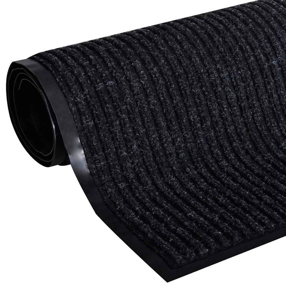 Dørmåtte 120×180 cm / entrémåtte / måtte med skridsikker underside – Sort