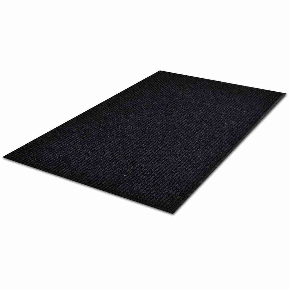Dørmåtte 120×180 cm / entrémåtte / måtte med skridsikker underside – Sort