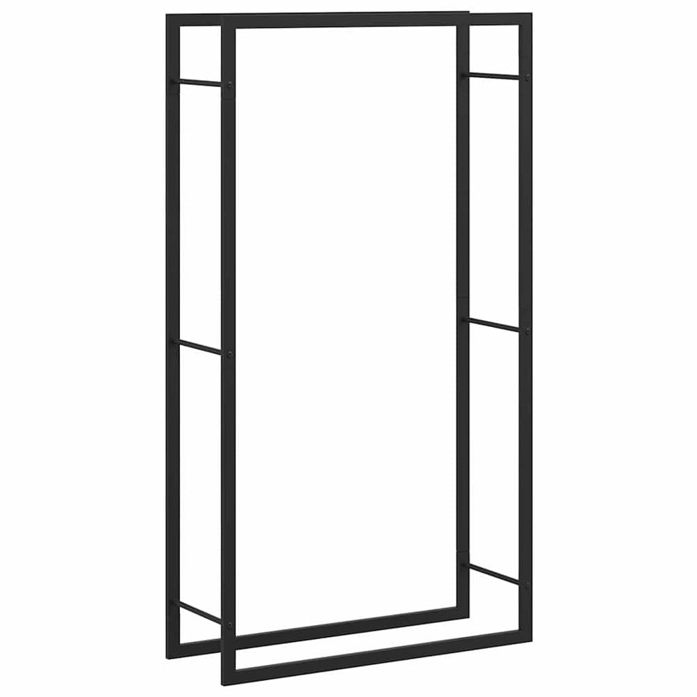 Brændestativ 80×28×154 cm / brændeopbevaring / brændeholder i stål – Matsort