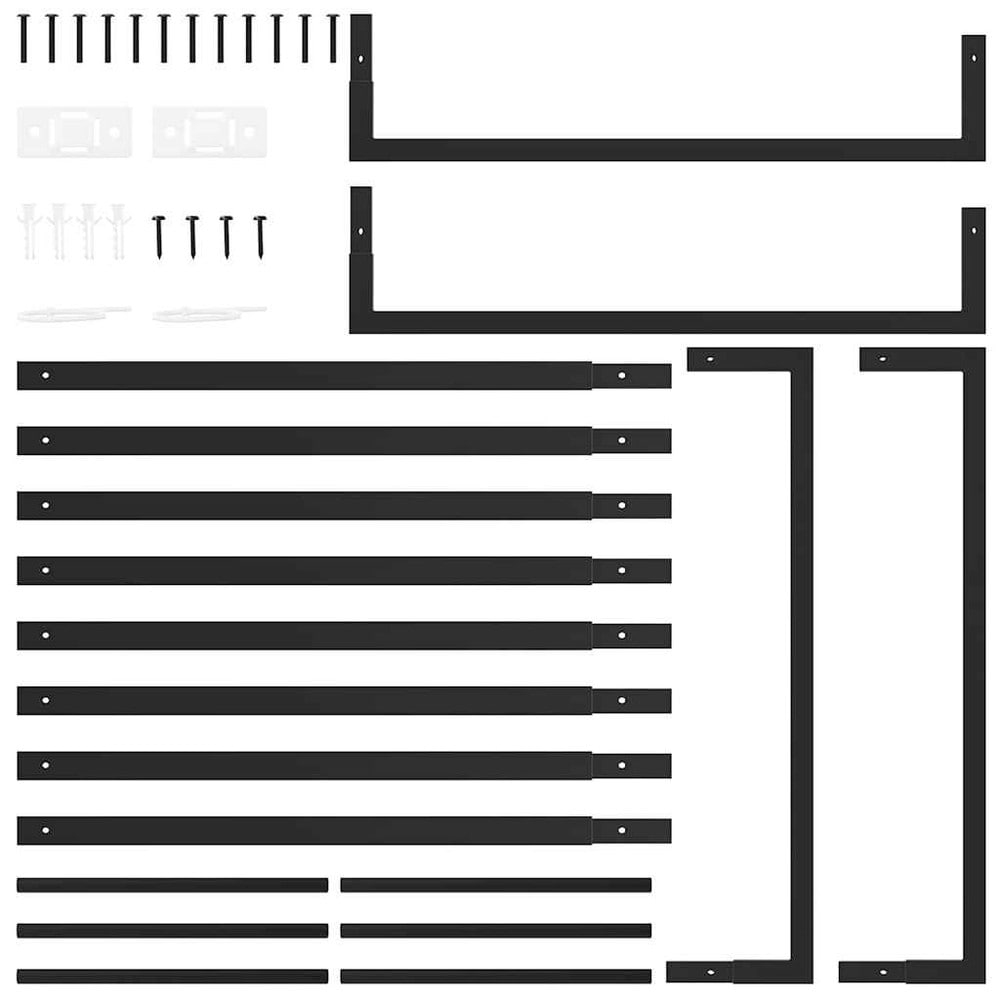Brændestativ 80×28×154 cm / brændeopbevaring / brændeholder i stål – Matsort