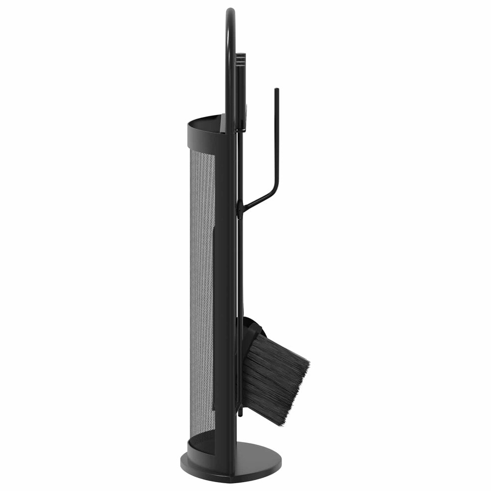 Pejsesæt 5 dele 23×15×66 cm / pejsredskaber med stativ – Sort