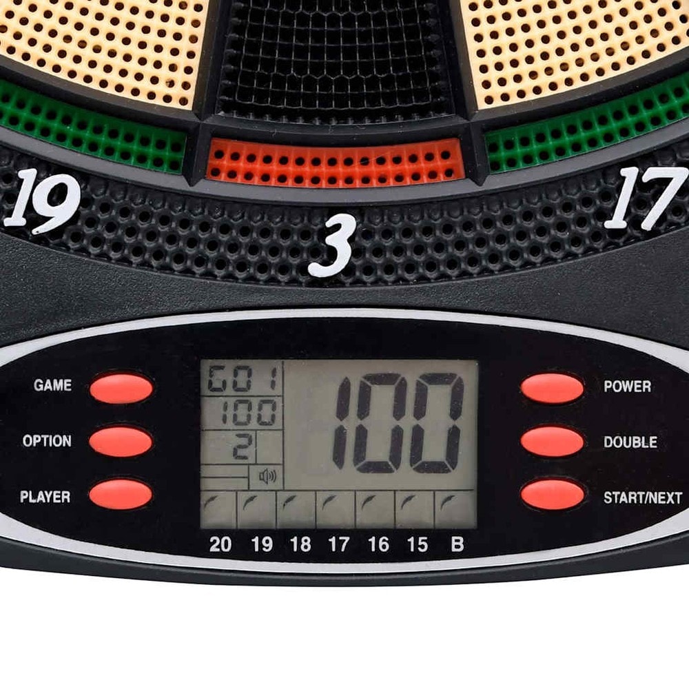 Elektronisk dartskive med 6 pile / 18 dartspil og LCD-display / dart til op til 8 spillere