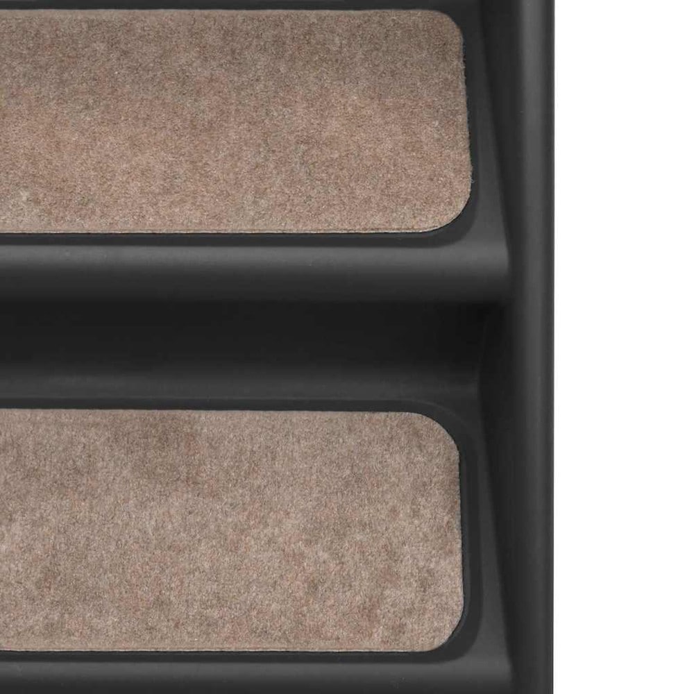 Hundetrappe 62×40×49,5 cm / sammenklappelig trappe med skridsikre trin til kæledyr – Sort