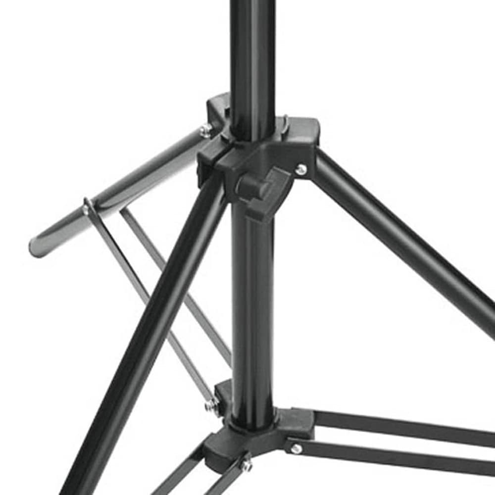 Stativ til belysning og kamera 78–210 cm / justerbart lysstativ med 1/4″-gevind – Sort