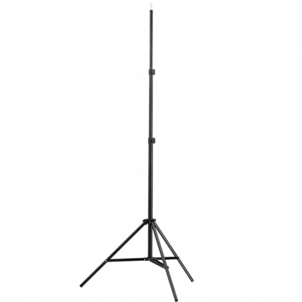 Stativ til belysning og kamera 78–210 cm / justerbart lysstativ med 1/4″-gevind – Sort