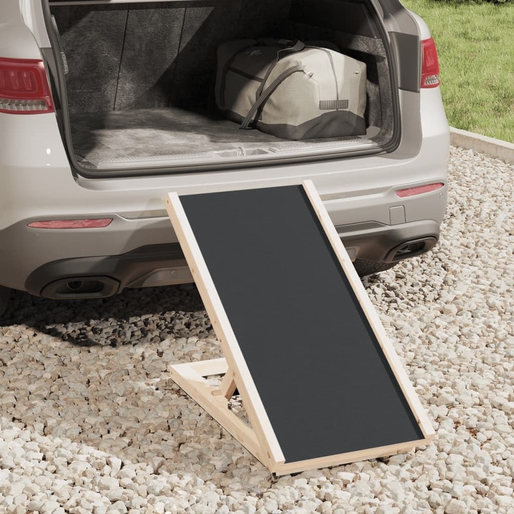 Hunderampe 70×35 cm / sammenklappelig kæledyrrampe med justerbar højde og skridsikker overflade