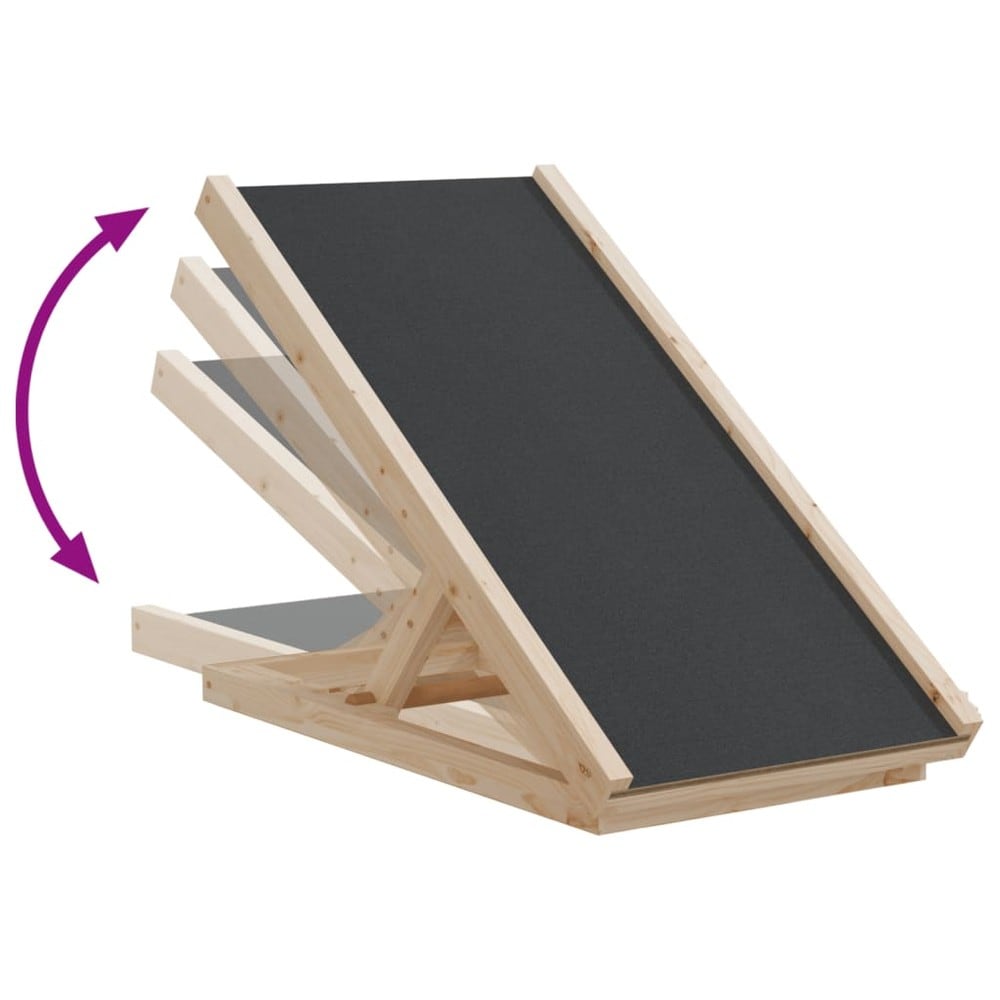Hunderampe 70×35 cm / sammenklappelig kæledyrrampe med justerbar højde og skridsikker overflade
