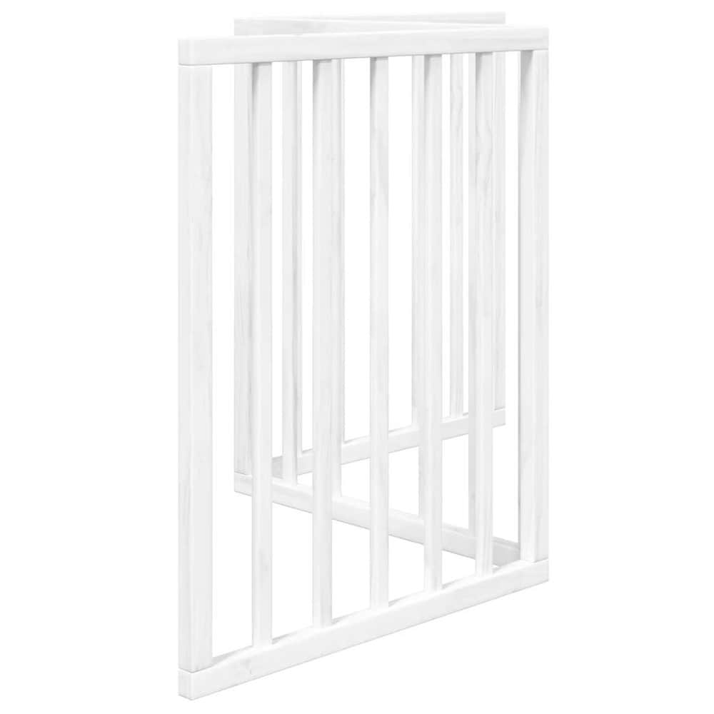 Hundegitter 150×60 cm / fritstående sammenklappeligt kæledyrsgitter med 3 paneler – Hvid