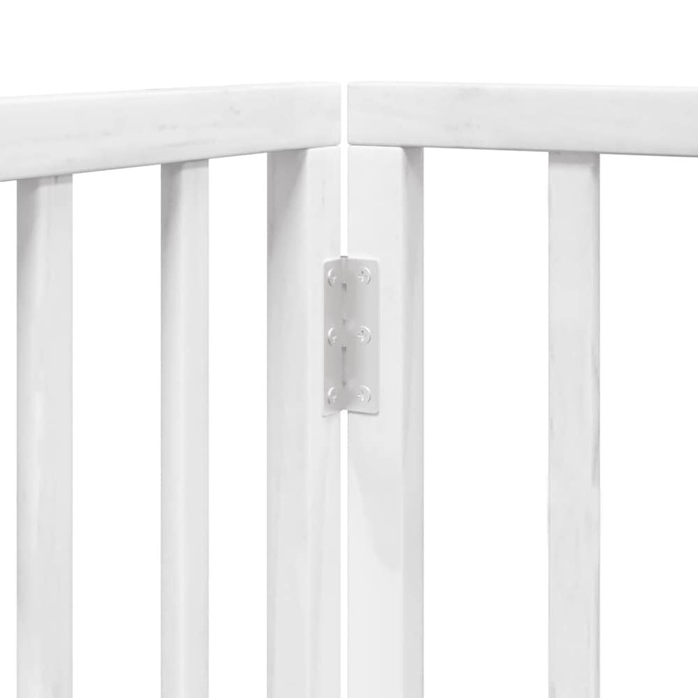 Hundegitter 150×60 cm / fritstående sammenklappeligt kæledyrsgitter med 3 paneler – Hvid